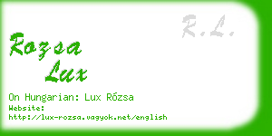 rozsa lux business card